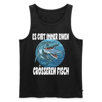 Es gibt immer einen größeren Fisch Elasmosaurus - Männer Premium Bio Tank Top - Schwarz - Vorne - Michal (187cm)