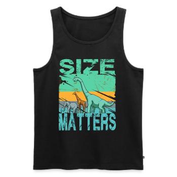 Brachiosaurus Dinosaurier Giraffe Elefant Mensch - Männer Premium Bio Tank Top - Schwarz - Vorne - Michal (187cm)