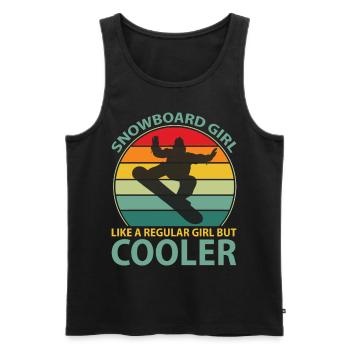 Snowboard Girl like a regular Girl But Coole - Gagner - Débardeur bio Premium Homme - noir - Devant - AI Model Male 178 light (178cm)