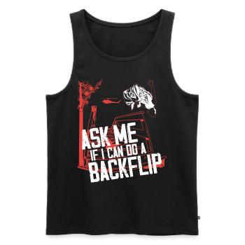Parkour Free Running Traceur - Débardeur bio Premium Homme - noir - Devant - Michal (187cm)