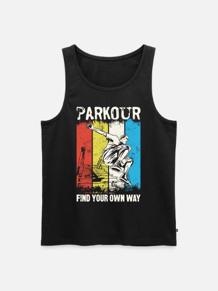 Parkour Free Running Traceur - Débardeur bio Premium Homme - noir