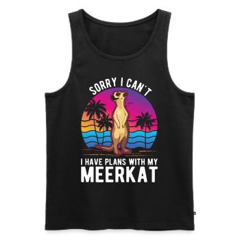 Suricate Cadeau Suricate Suricate - Débardeur bio Premium Homme - noir - Devant - Michal (187cm)