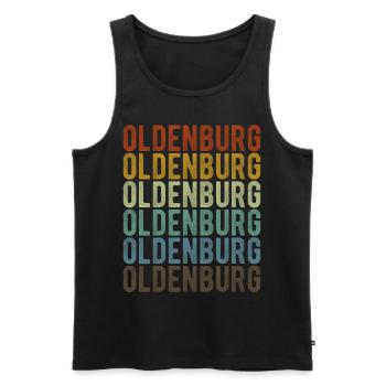 Oldenburg City Retro Vintage - Men's Premium Organic Tank Top - black - Front - Michal (187cm)
