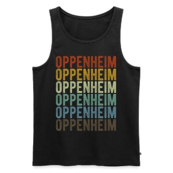 Oppenheim City Rétro Vintage - Débardeur bio Premium Homme - noir - Devant - AI Model Male 178 light (178cm)
