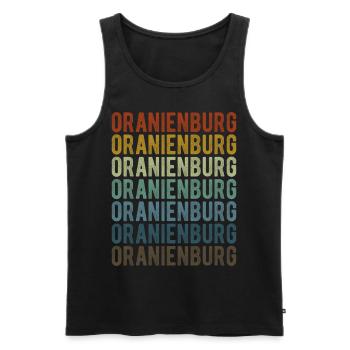 Oranienburg City Retro Vintage - Débardeur bio Premium Homme - noir - Devant - Michal (187cm)