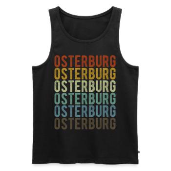 Osterburg City Retro Vintage - Débardeur bio Premium Homme - noir - Devant - Michal (187cm)