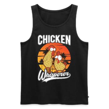 Chicken Whisperer Chicken Breeding Chicken Farmer - Men's Premium Organic Tank Top - black - Front - AI Model Male 178 light (178cm)