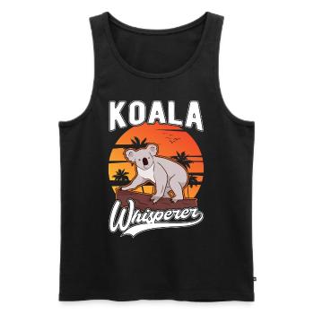 Koala Whisperer Koala Flüsterer Koalabär - Männer Premium Bio Tank Top - Schwarz - Vorne - AI Model Male 178 light (178cm)