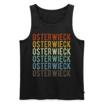 Osterwieck City Retro Vintage - Débardeur bio Premium Homme - noir - Devant - AI Model Male 178 light (178cm)