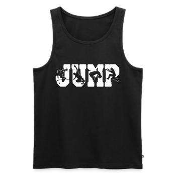 Parkour Free Running Traceur - Débardeur bio Premium Homme - noir - Devant - Michal (187cm)