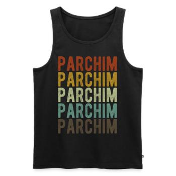 Parchim City Rétro Vintage - Débardeur bio Premium Homme - noir - Devant - Michal (187cm)