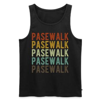 Pasewalk Stadt Retro Vintage - Männer Premium Bio Tank Top - Schwarz - Vorne - AI Model Male 178 light (178cm)