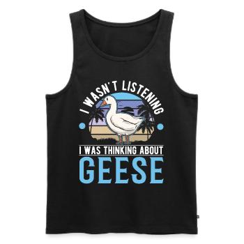 Geese Goose Breeder Goose - Men's Premium Organic Tank Top - black - Front - Michal (187cm)