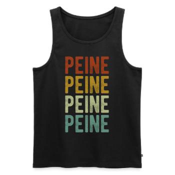 Peine City Rétro Vintage - Débardeur bio Premium Homme - noir - Devant - Michal (187cm)