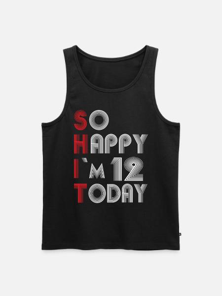 12 Birthday - Men's Premium Organic Tank Top - black