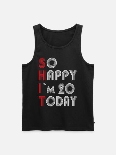 20th birthday - Men's Premium Organic Tank Top - black