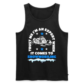 Snowmobile Snow lovers Winter sports Schneemobi - Men's Premium Organic Tank Top - black - Front - Michal (187cm)