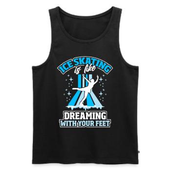 Wintersport Schlittschuhlaufen - Männer Premium Bio Tank Top - Schwarz - Vorne - Michal (187cm)