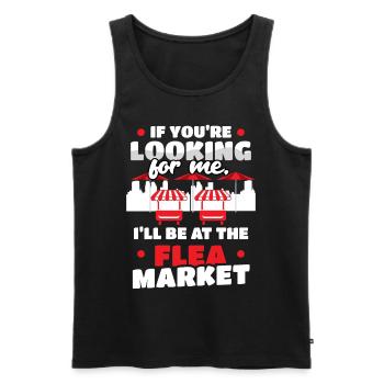 Bazar Garage Flohmarkt - Männer Premium Bio Tank Top - Schwarz - Vorne - AI Model Male 178 light (178cm)