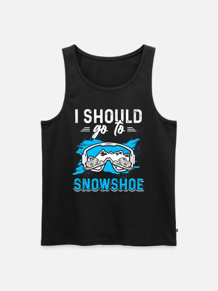 Snowshoeing Lovers Snow hikers Snow - Men's Premium Organic Tank Top - black