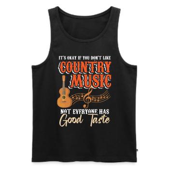 Gitarre Folk Songs Western Musik Fan - Männer Premium Bio Tank Top - Schwarz - Vorne - Michal (187cm)