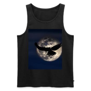 Goth Gothic Lover Shadow of a Bird of Prey - Men's Premium Organic Tank Top - black - Front - AI Model Male 178 light (178cm)