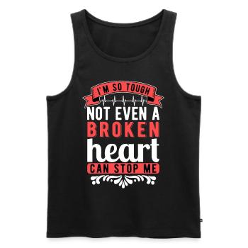 Heart Surgery Heart Transplant Recovery - Men's Premium Organic Tank Top - black - Front - Michal (187cm)