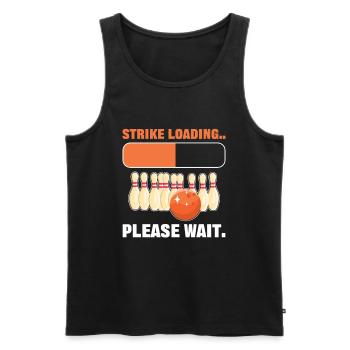 Strike Loading Please Wait Bowling Bowler - Men's Premium Organic Tank Top - black - Front - AI Model Male 178 light (178cm)