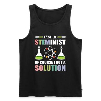 I'm A Steminis Of Course I Got A Solution - Men's Premium Organic Tank Top - black - Front - AI Model Male 178 light (178cm)