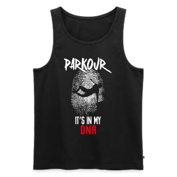 Parkour Free Running Traceur Dna - Männer Premium Bio Tank Top - Schwarz - Vorne - Michal (187cm)