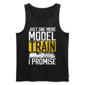 Steam Train Driver Trainspotting - Männer Premium Bio Tank Top - Schwarz - Vorne - Michal (187cm)