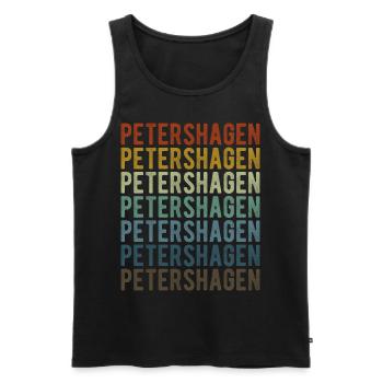 Petershagen City Rétro Vintage - Débardeur bio Premium Homme - noir - Devant - Michal (187cm)