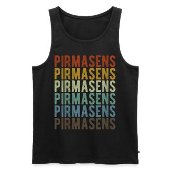 Pirmasens Stadt Retro Vintage - Männer Premium Bio Tank Top - Schwarz - Vorne - Michal (187cm)