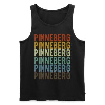 Pinneberg Stadt Retro Vintage - Männer Premium Bio Tank Top - Schwarz - Vorne - Michal (187cm)
