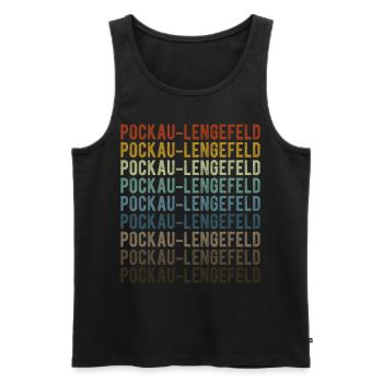Pockau-Lengefeld City Rétro Vintage - Débardeur bio Premium Homme - noir - Devant - Michal (187cm)