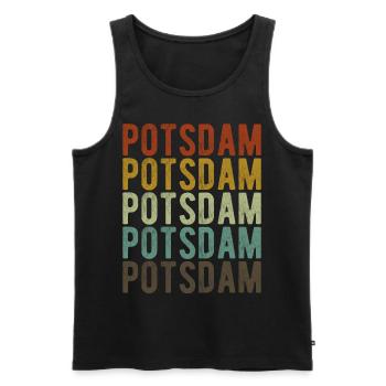 Potsdam City Retro Vintage - Débardeur bio Premium Homme - noir - Devant - Michal (187cm)