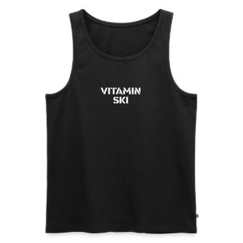 Ski - Vitamin Ski - Men's Premium Organic Tank Top - black - Front - AI Model Male 178 light (178cm)