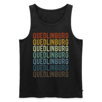 Quedlinburg City Retro Vintage - Débardeur bio Premium Homme - noir - Devant - Michal (187cm)