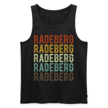 Radeberg Stadt Retro Vintage - Männer Premium Bio Tank Top - Schwarz - Vorne - AI Model Male 178 light (178cm)