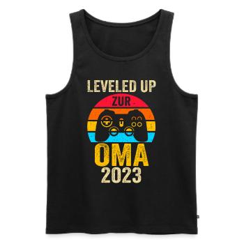 Großmutter 2023 Schwanger Werdende Oma - Männer Premium Bio Tank Top - Schwarz - Vorne - Michal (187cm)