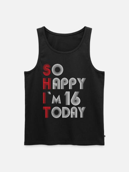 16 Birthday - Men's Premium Organic Tank Top - black