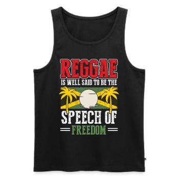 Rasta Musik Rastafarian Jamaika - Männer Premium Bio Tank Top - Schwarz - Vorne - Michal (187cm)
