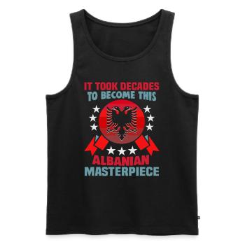 Albanischer Adler Kosovo Geburtstag Albaner - Männer Premium Bio Tank Top - Schwarz - Vorne - AI Model Male 178 light (178cm)