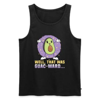 Avocado design for vegetarians and vegans - Men's Premium Organic Tank Top - black - Front - Michal (187cm)