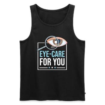 Optometrie Augenarzt - Männer Premium Bio Tank Top - Schwarz - Vorne - AI Model Male 178 light (178cm)