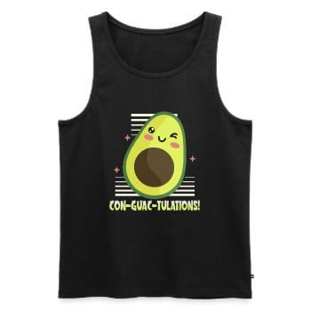 Avocado design for vegetarians and vegans - Men's Premium Organic Tank Top - black - Front - Michal (187cm)