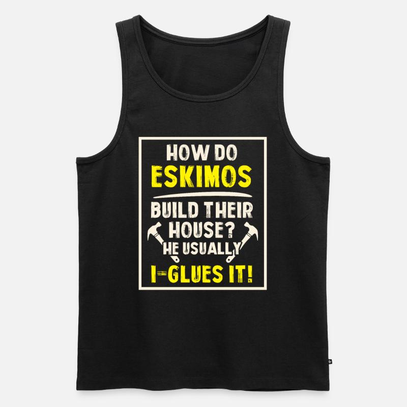 Construction Carpenter Workers - Men's Premium Organic Tank Top - black