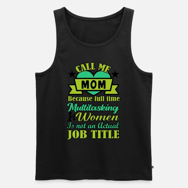 Mutter Multitasking - Männer Premium Bio Tank Top - Schwarz