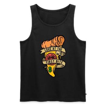 Pizzabäcker Pizzaiolo - Männer Premium Bio Tank Top - Schwarz - Vorne - AI Model Male 178 light (178cm)