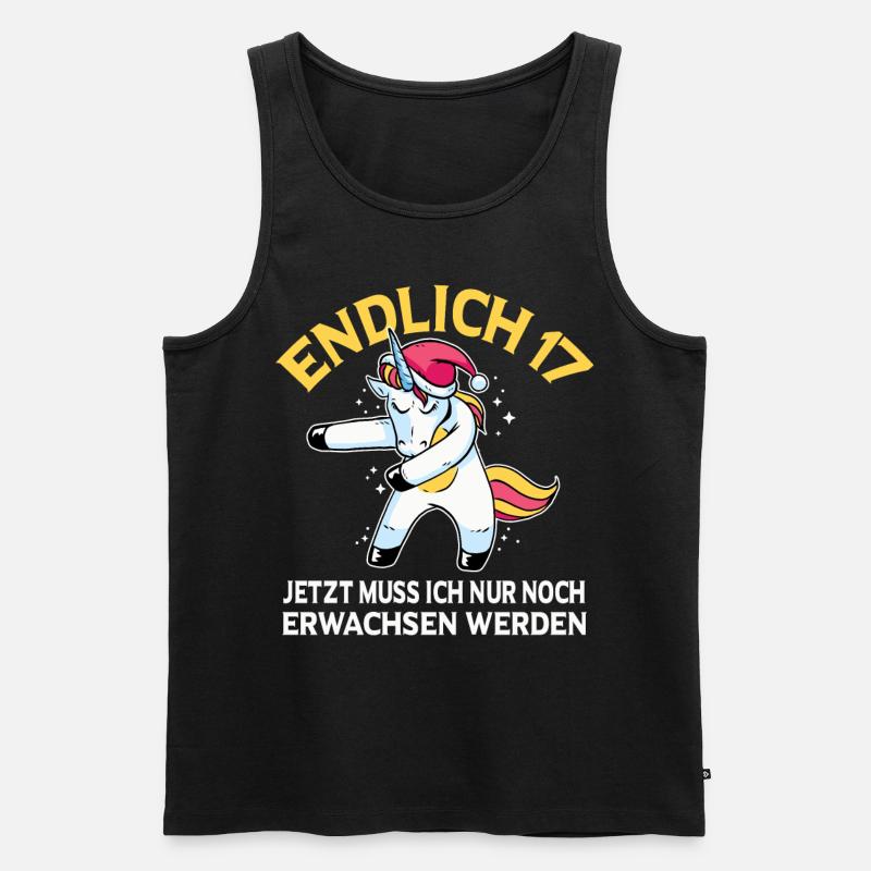 Endlich 17 Jetzt muss ich noch Erwachsen werden - Männer Premium Bio Tank Top - Schwarz